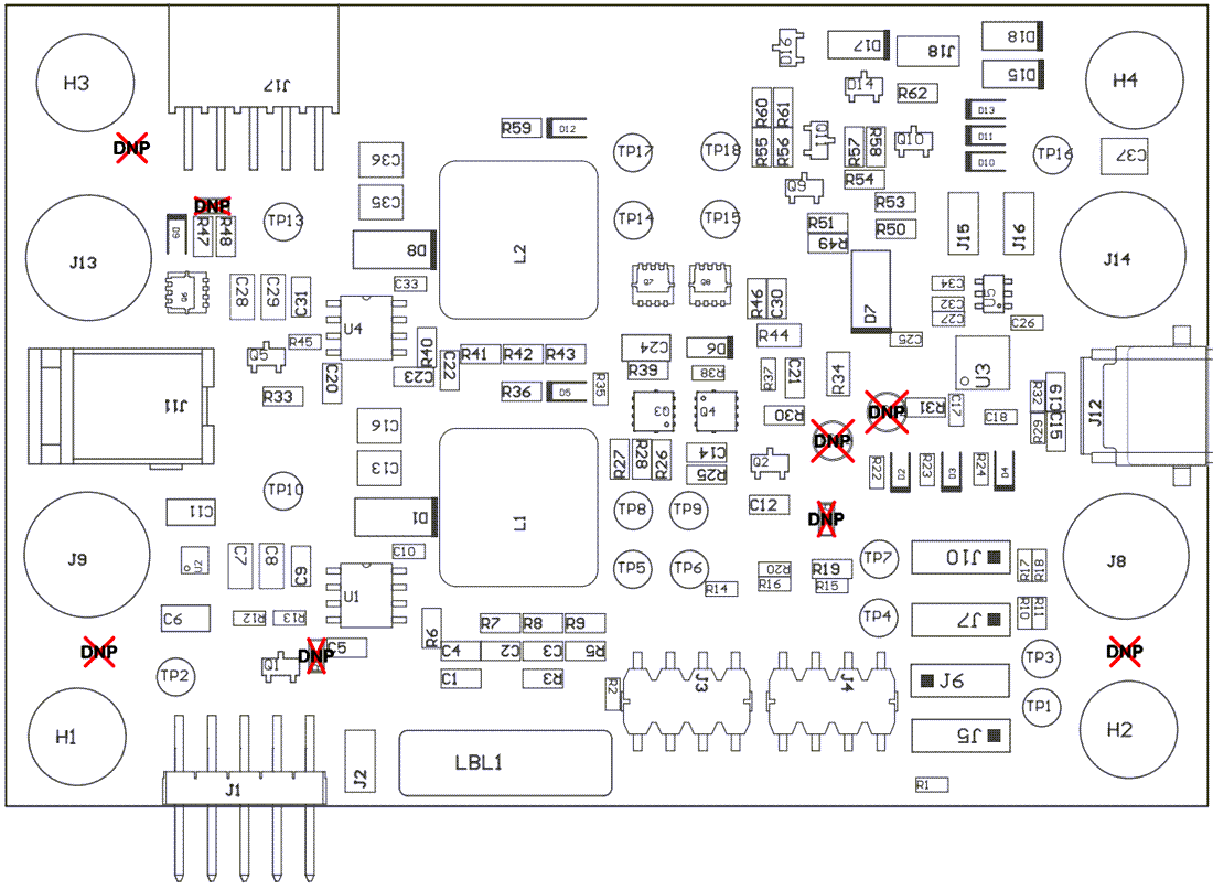 Mechanical Drawing - Texas Instruments TPS25741EVM-802 Evaluation Module (EVM)