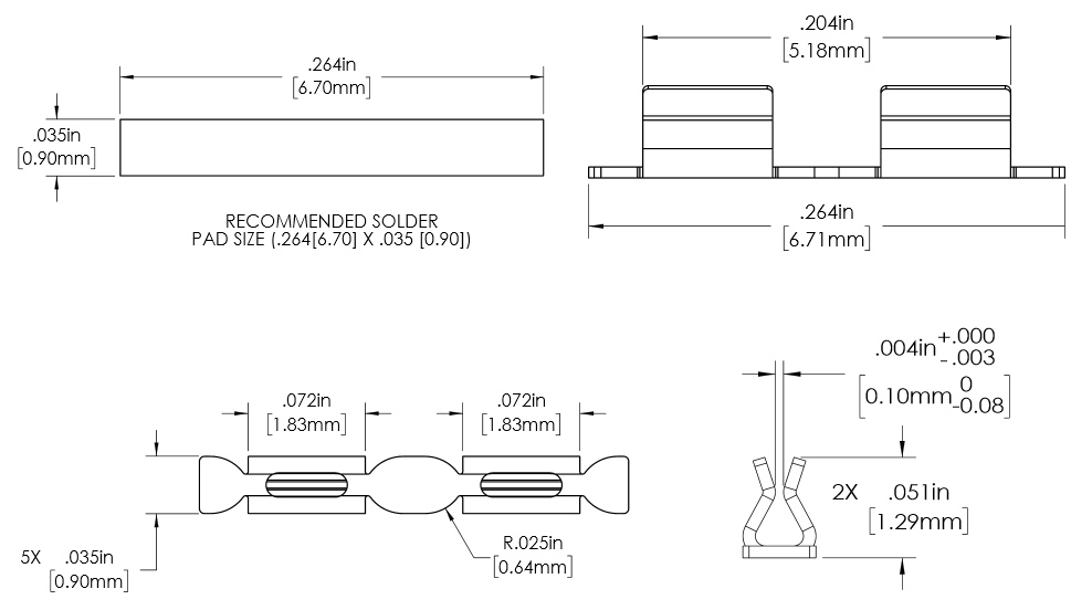 Mechanical Drawing - LeaderTech TC-01 & TC-01-Mini Tech Clip