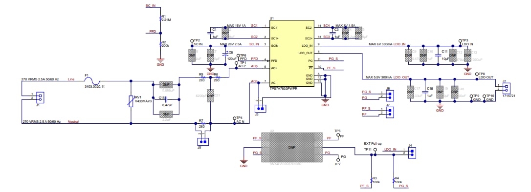 Schematic - Texas Instruments TPS7A78EVM-011 Evaluation Module