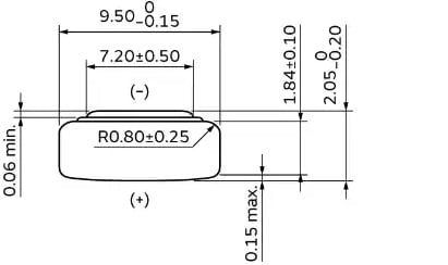 Mechanical Drawing - Murata SR Micro Batteries