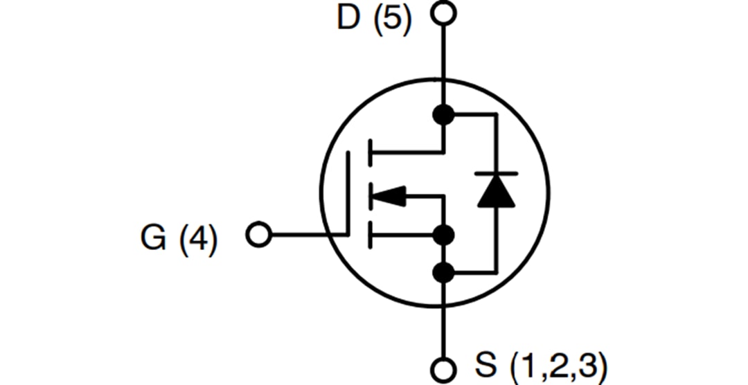 Schematic - onsemi NTMYS010N04CL 40V Industrial Power MOSFET