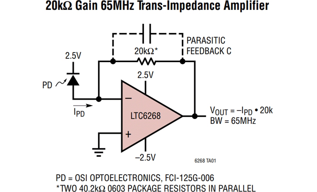 Application Circuit Diagram - Analog Devices Inc. LTC6268 & LTC6269 Op Amps