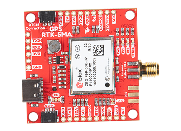 GPS-RTK-SMA Breakout - ZED-F9P (Qwiic) - SparkFun | Mouser