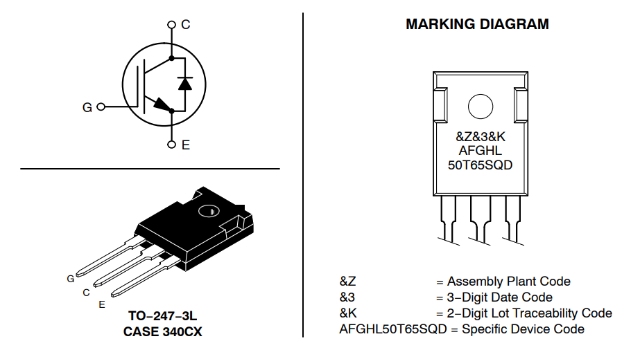 onsemi AFGHL40T65SQD & AFGHL50T65SQD IGBTs