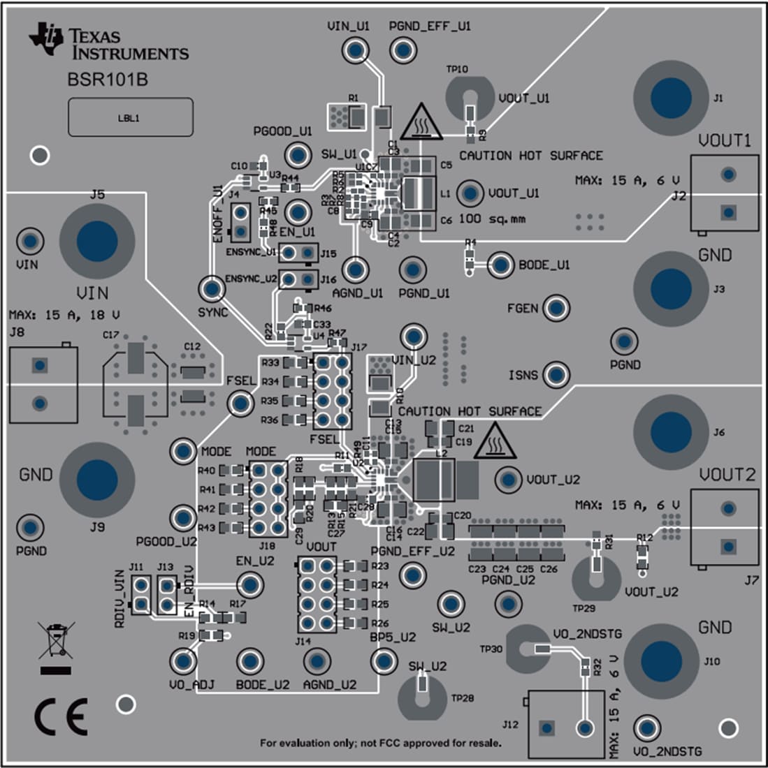 Mechanical Drawing - Texas Instruments TPS543820EVM Converter Evaluation Module (EVM)