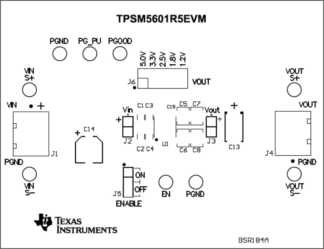 Mechanical Drawing - Texas Instruments TPSM5601R5EVM/TPSM5601R5SEVM EVM