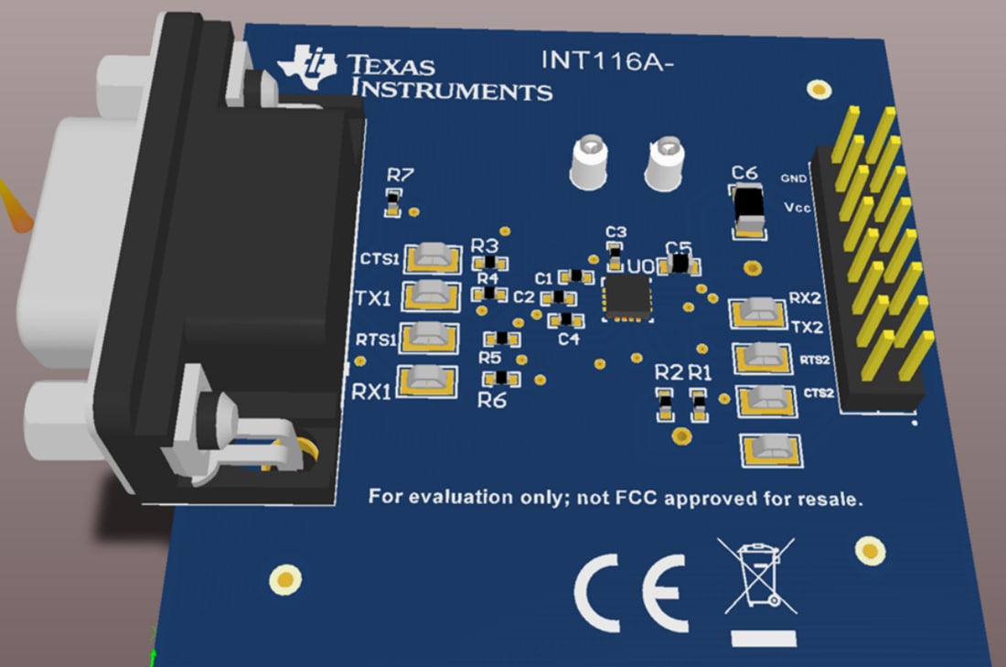 Mechanical Drawing - Texas Instruments TRS3232RGTEVM Evaluation Module (EVM)