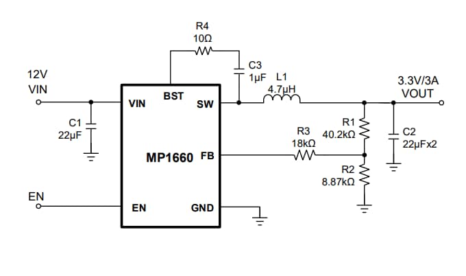 Application Circuit Diagram - Analog Devices Inc. ADP5056 Triple Buck Regulator Power Solution