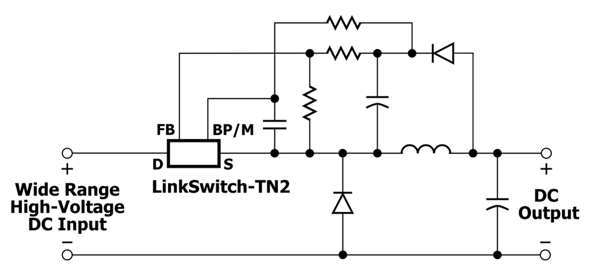 Application Circuit Diagram - Power Integrations LNK3207 LinkSwitch-TN2 Off-line Switcher ICs