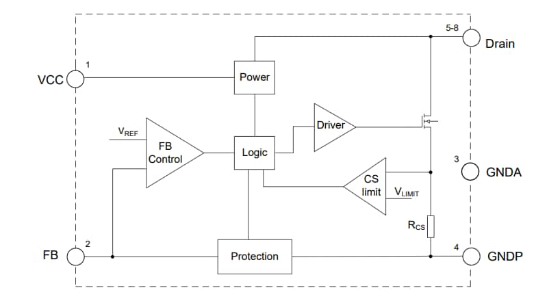 Block Diagram - Diodes Incorporated AP3928 Universal AC Step Down Power Switcher