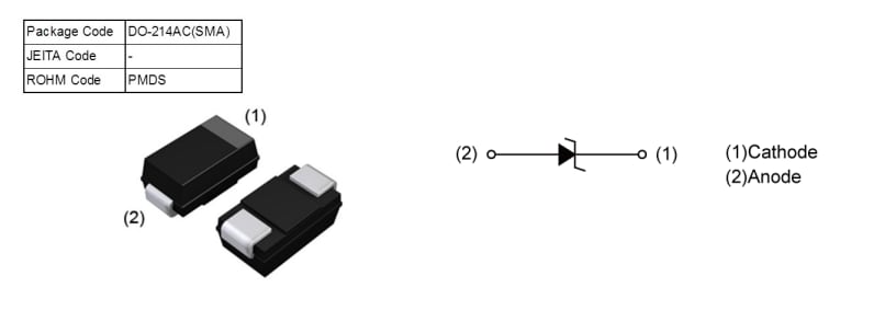 Location Circuit - ROHM Semiconductor PTZTFTE251 Automotive Zener Diodes