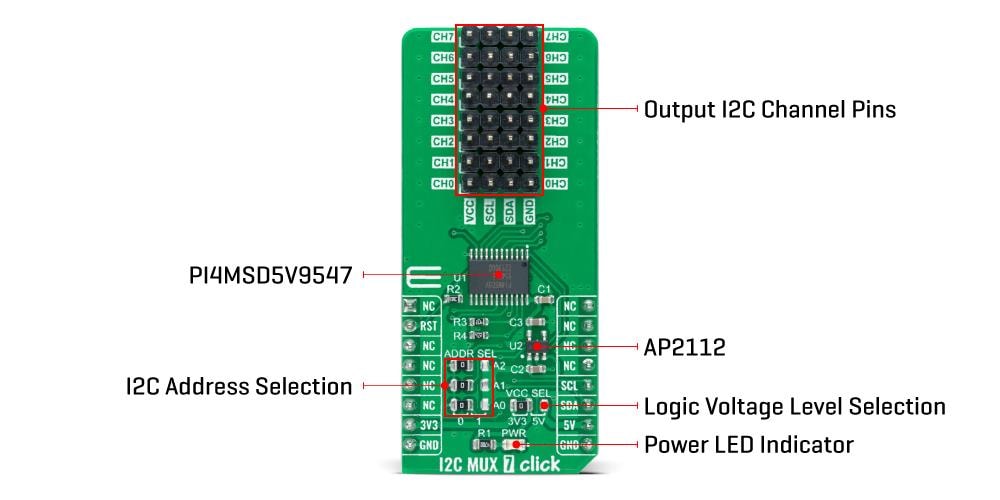 Mikroe I2C MUX 7 Click