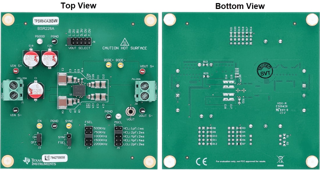 Mechanical Drawing - Texas Instruments TPSM843A26EVM Power Module Evaluation Module