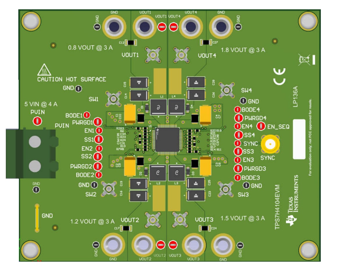 Location Circuit - Texas Instruments TPS7H4104EVM Evaluation Module