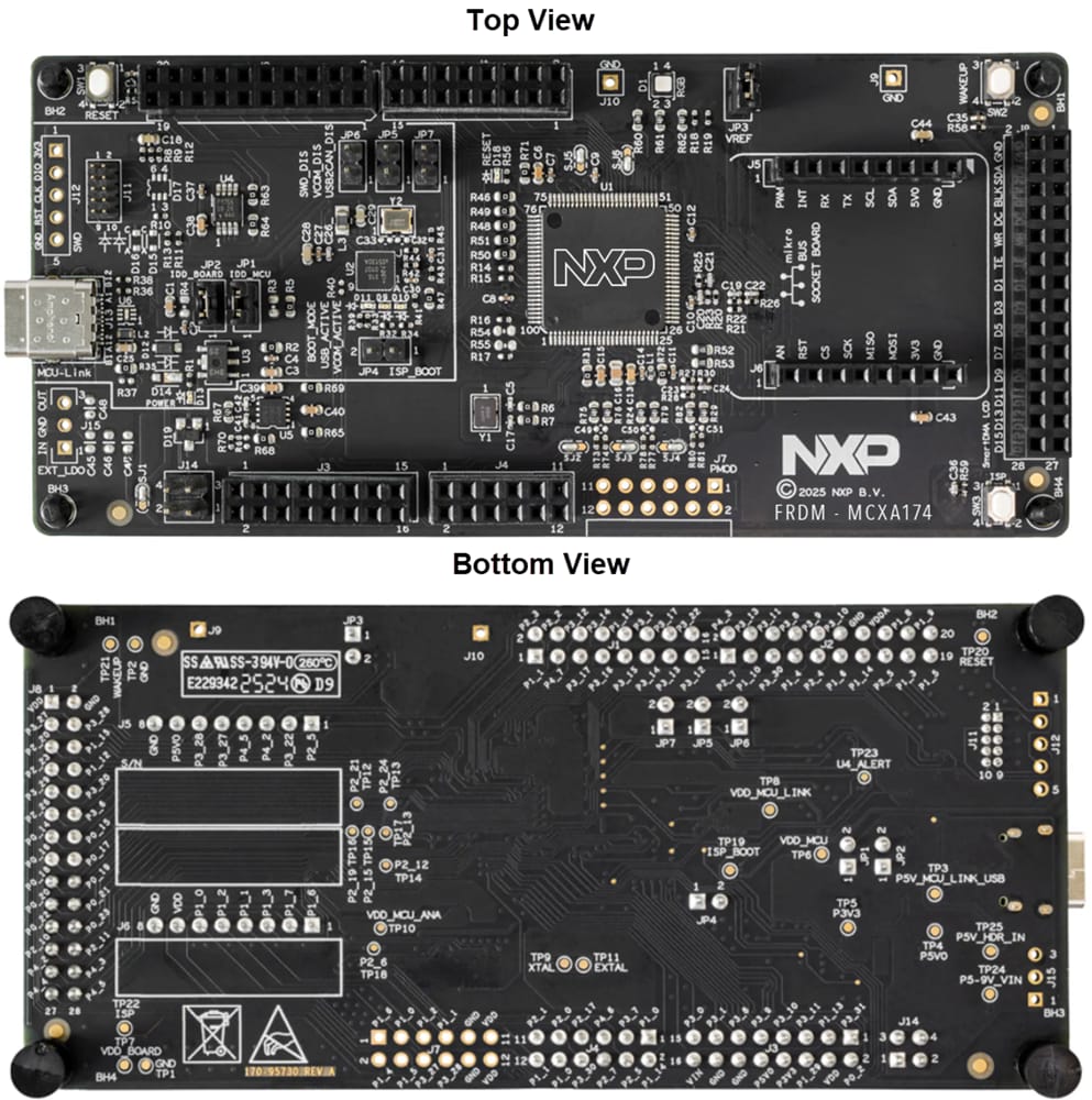 Mechanical Drawing - NXP Semiconductors FRDM-MCXA174 MCU Development Board