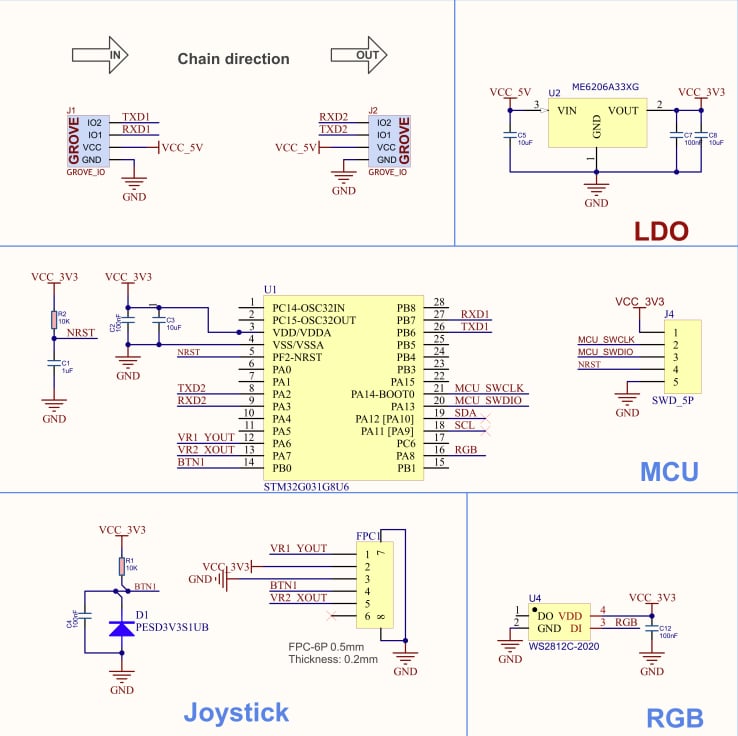 Schematic - M5Stack Chain Joystick