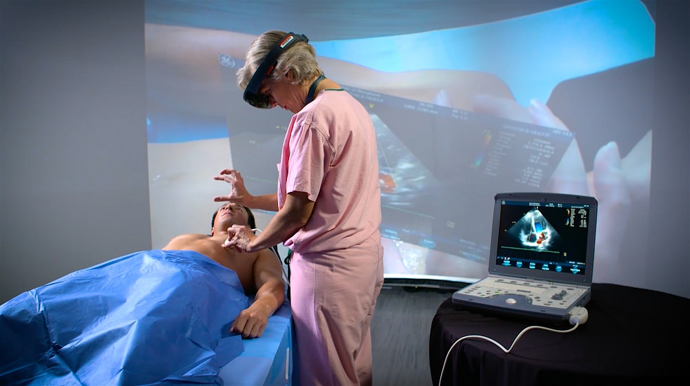 Hololens augmented reality used by a doctor