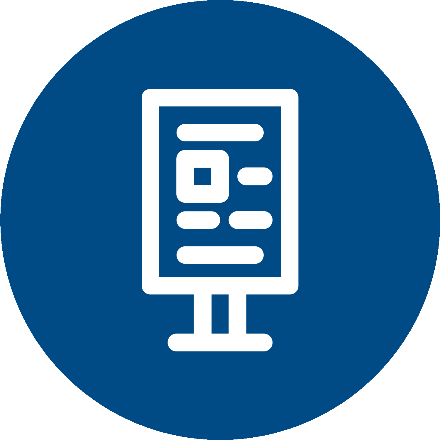 animation of digital signage with content scrolling up