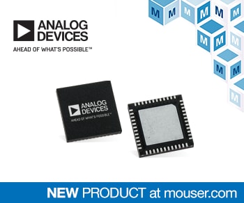 Mouser Electronics Now Stocking Analog Devices ADF5610 Wideband Synthesizer with Ultra-Low Phase Noise